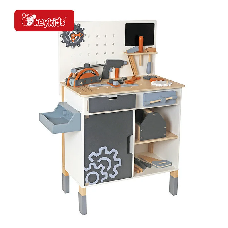 OEM Educational Pretend Play Wooden Tool Workbench Toy for Kids Toddlers W03D208B