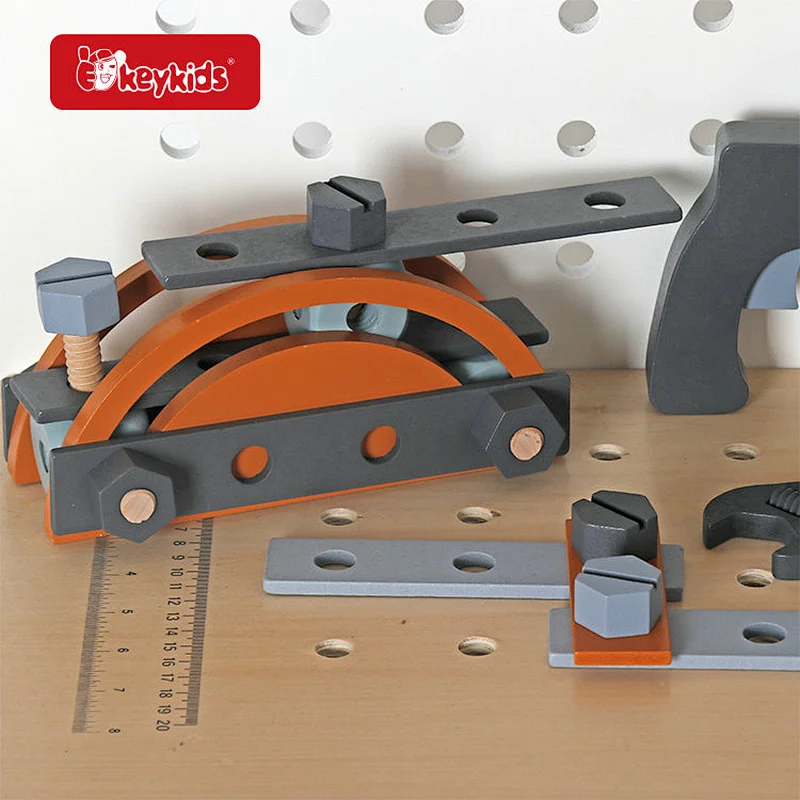 OEM Educational Pretend Play Wooden Tool Workbench Toy for Kids Toddlers W03D208B