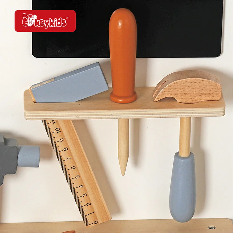 OEM Educational Pretend Play Wooden Tool Workbench Toy for Kids Toddlers W03D208B